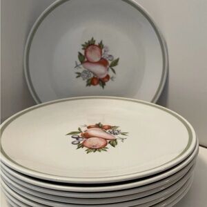 Evesham Salad Plates Ridgeway‎ Potteries Ltd Made In England Set Of 9